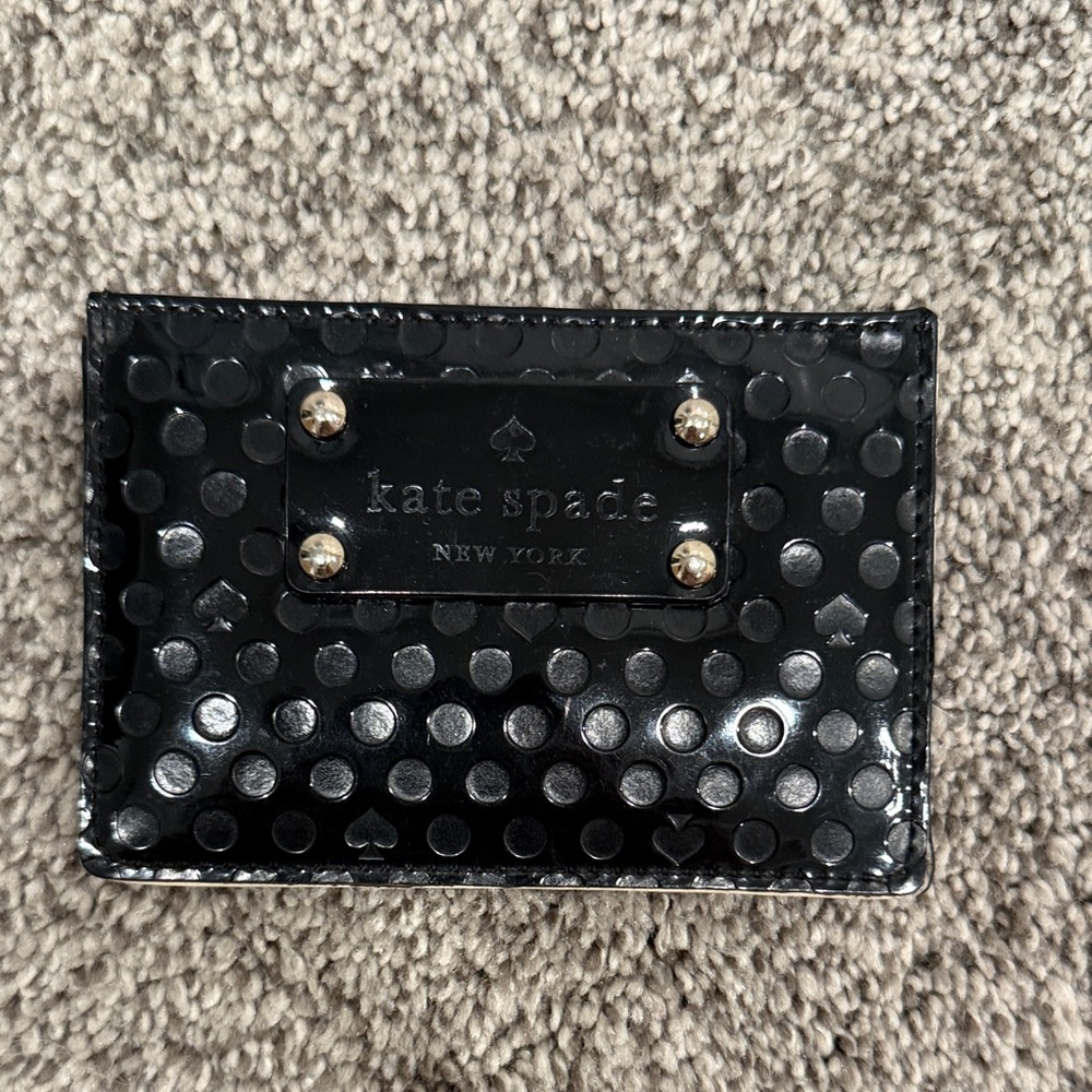 Kate Spade Black Textured Card Holder